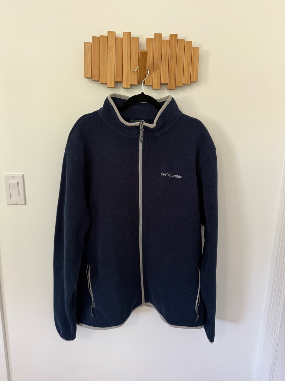 NWOT Columbia Men's Navy Full-Zip Fleece Jacket Mens XXL
